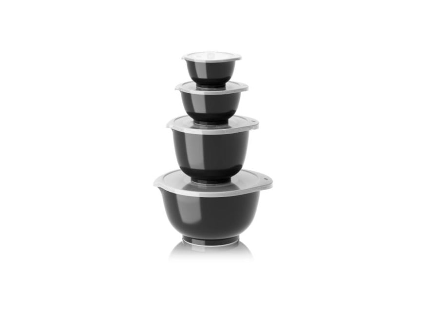 Rosti - NEW Margrethe bowls, Set of 4 + lids -  Carbon black