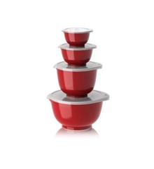 Rosti - NEW Margrethe bowls, Set of 4 + lids - Red