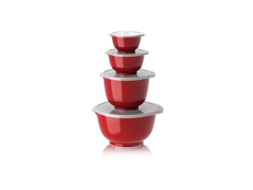 Rosti - NEW Margrethe bowls, Set of 4 + lids - Red