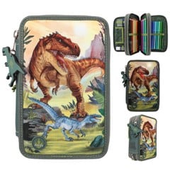 Dino World - Triple Pencil Case LED ( 0411772 )