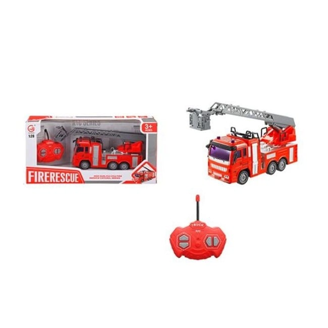 Remote Controlled 1:28 Firetruck w. Lights (23102)