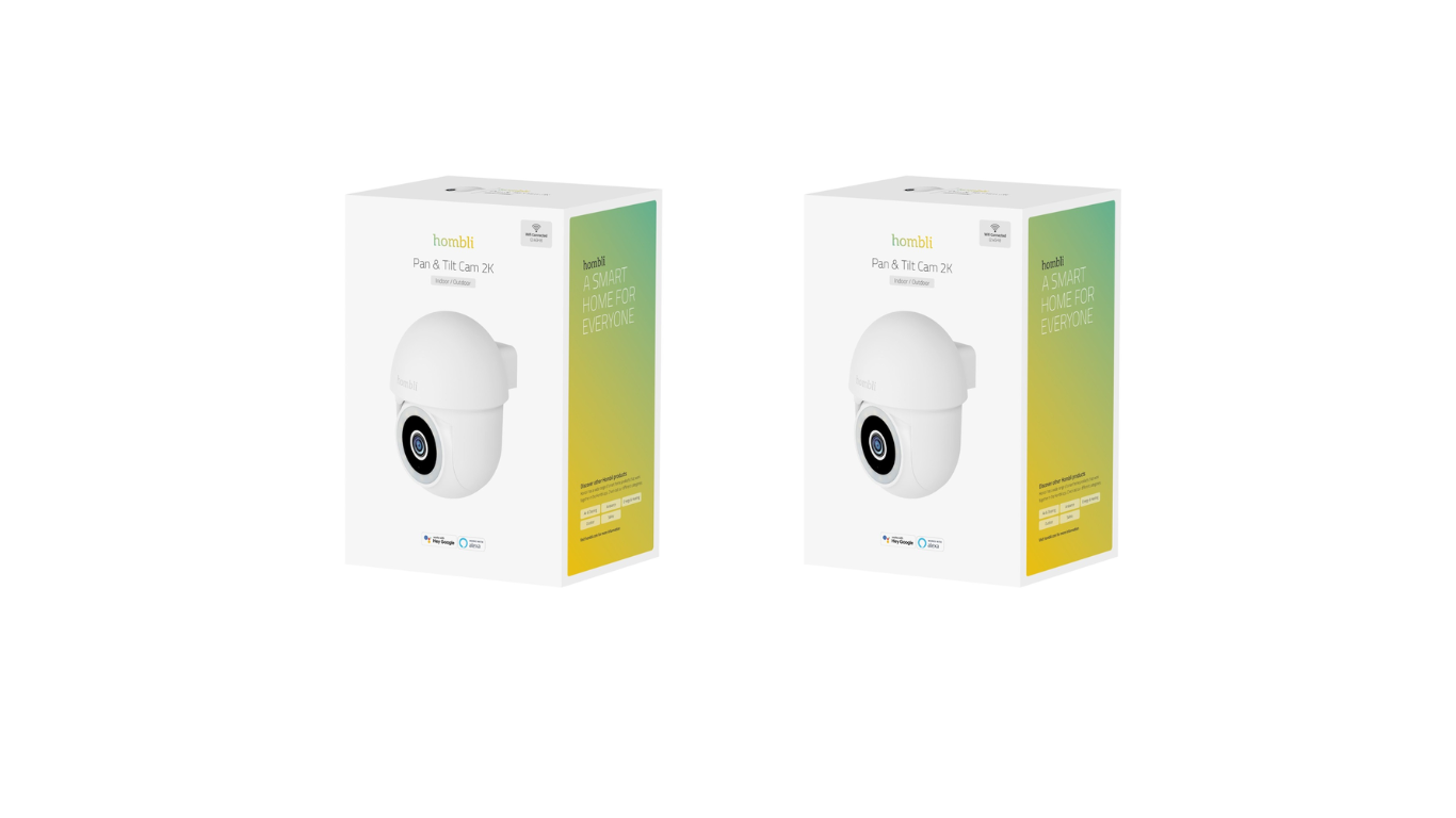 Hombli - Smart Pan&Tilt Cam (indoor/outdoor), White BUNDLE - Elektronikk