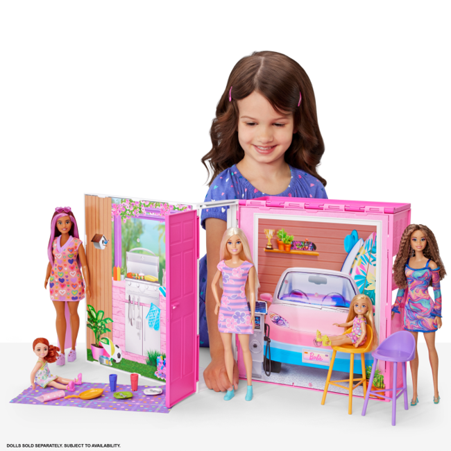 Barbie - Getaway Doll House & Doll (HRJ77)