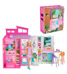 Barbie - Getaway Doll House & Doll (HRJ77)
