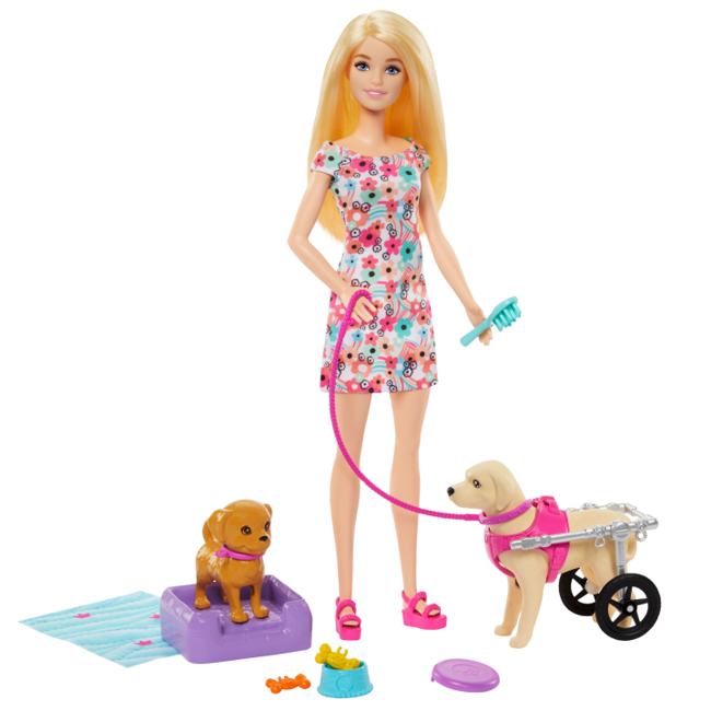 Barbie - Walk and Wheel Pet Playset (HTK37)