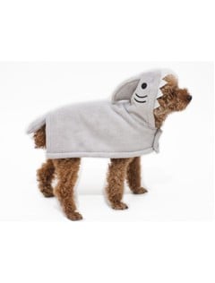 Peppy Buddies -  Bathrobe Shark S, Grey, Size 25 cm -  (69727186726)