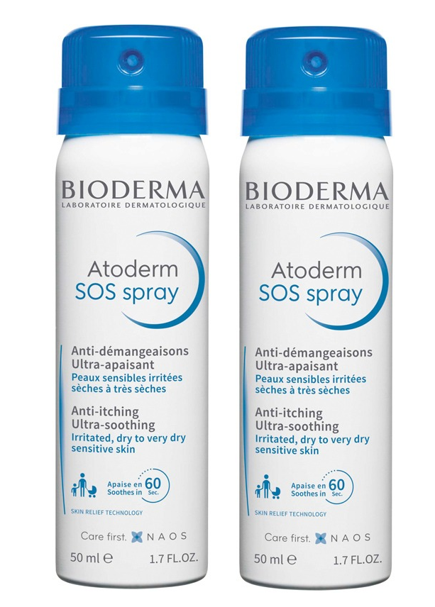 Bioderma - 2 x Atoderm SOS Spray 50 ml - Skjønnhet