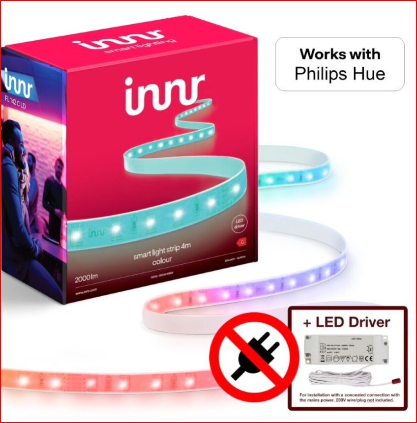 Innr - Smart Flex light strip 4m RGBW with LED driver - Elektronikk