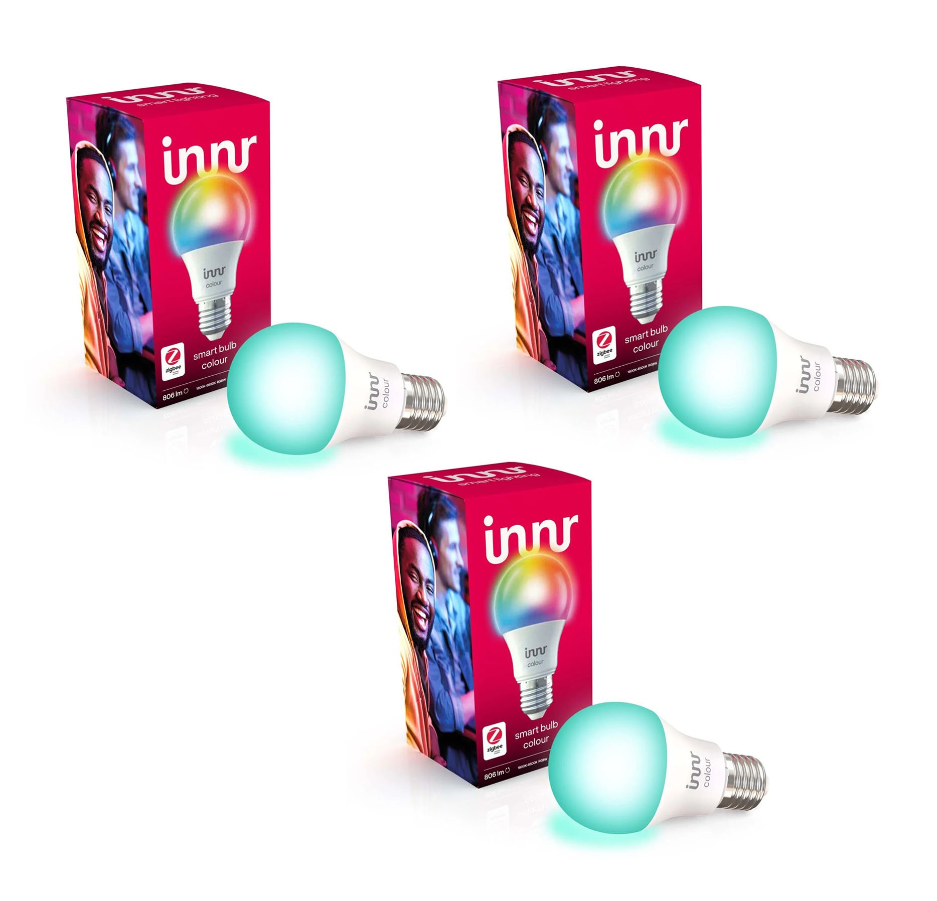 INNR - 3x Smartpære - E27 Farge-1-Pakke - Bunt - Elektronikk