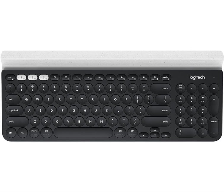 Logitech - K780 Multi-Device Wireless Keyboard, Grey/White (Nordic)