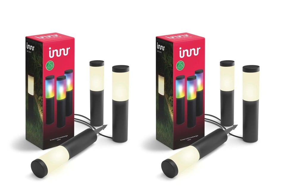 INNR - 2x Smart Udendørs Pedestal Light Bundle - 3 Pack OPL 130 C Post - Bundle