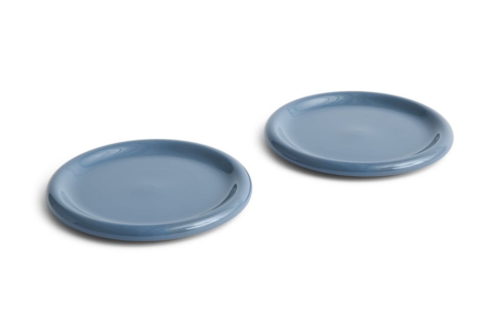 HAY - Barro Plate Ø24, set of 2 - Dark blue