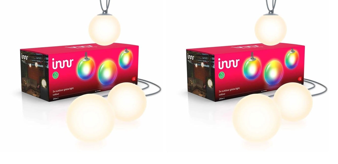 INNR - 2x Smart Outdoor Globe Light-bundtet - 3 globusser - Bundle
