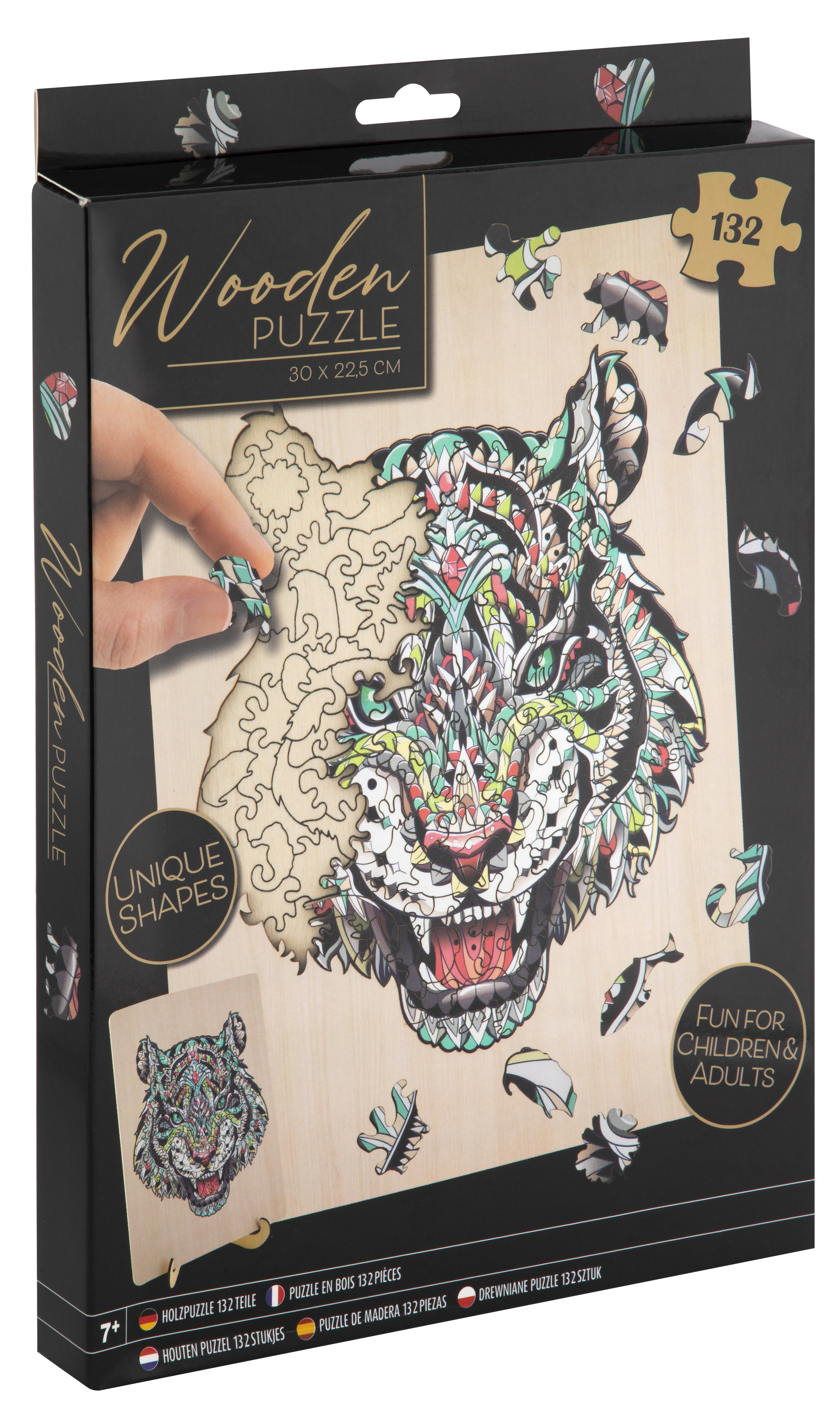 Grafix - Wooden Puzzle - Tiger (132 pcs) (400062) - Leker