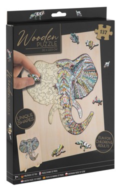 Grafix - Wooden Puzzle - Elephant (137 pcs) (400072)