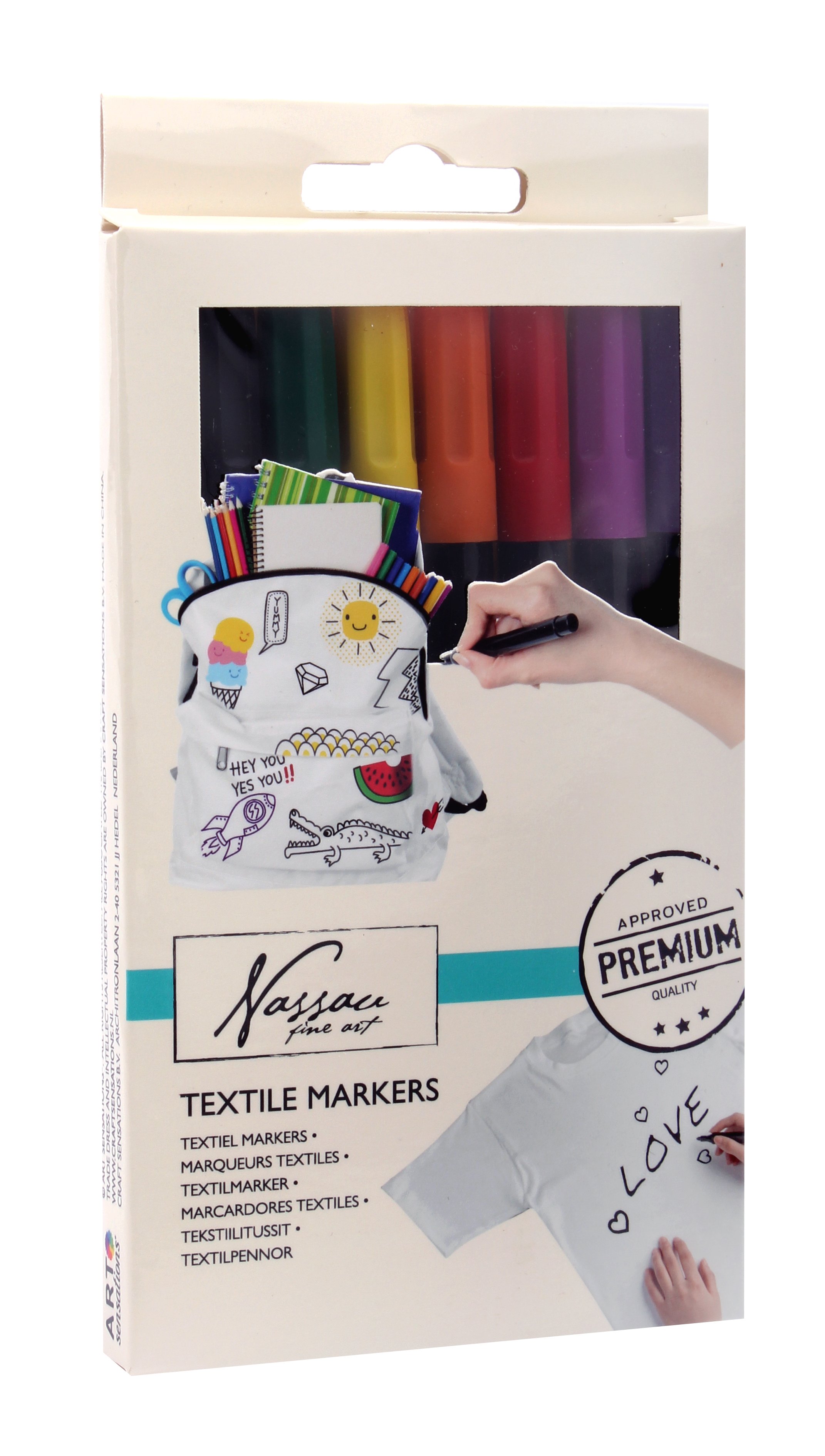 Nassau - Fabric markers (8 pcs) (AR0106/GE) - Leker