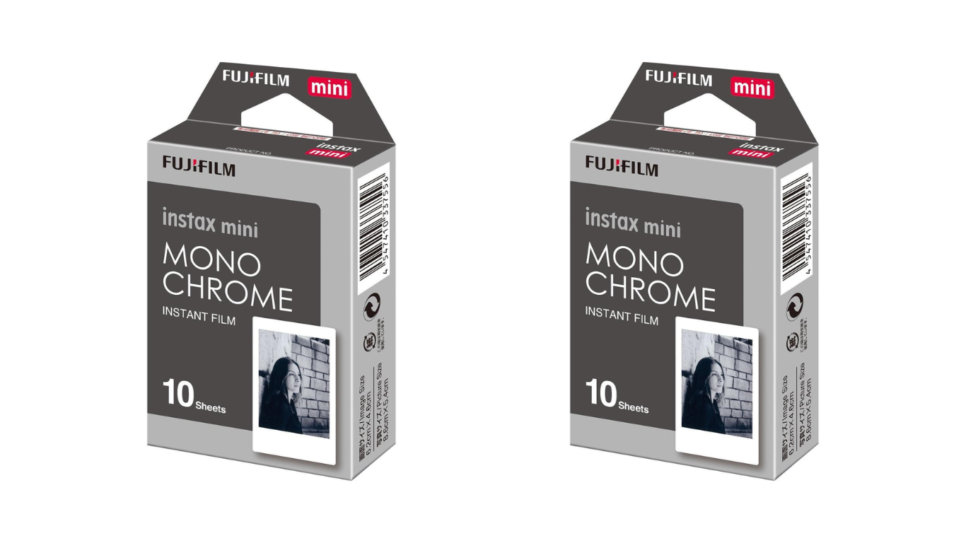 Fuji - Instax Mini Film Monochrome 10-Pack - BUNDLE with 2 x 10-Pack - Elektronikk
