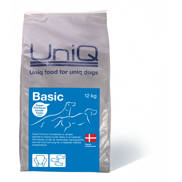 UniQ - Hundefoder Basic Adult  12 kg