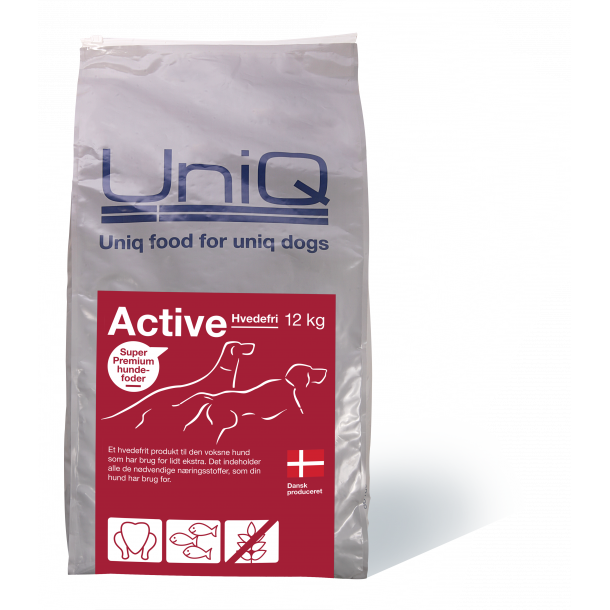 UniQ - Dog food Activ Wheat free 12 kg - (106) - Kjæledyr og utstyr