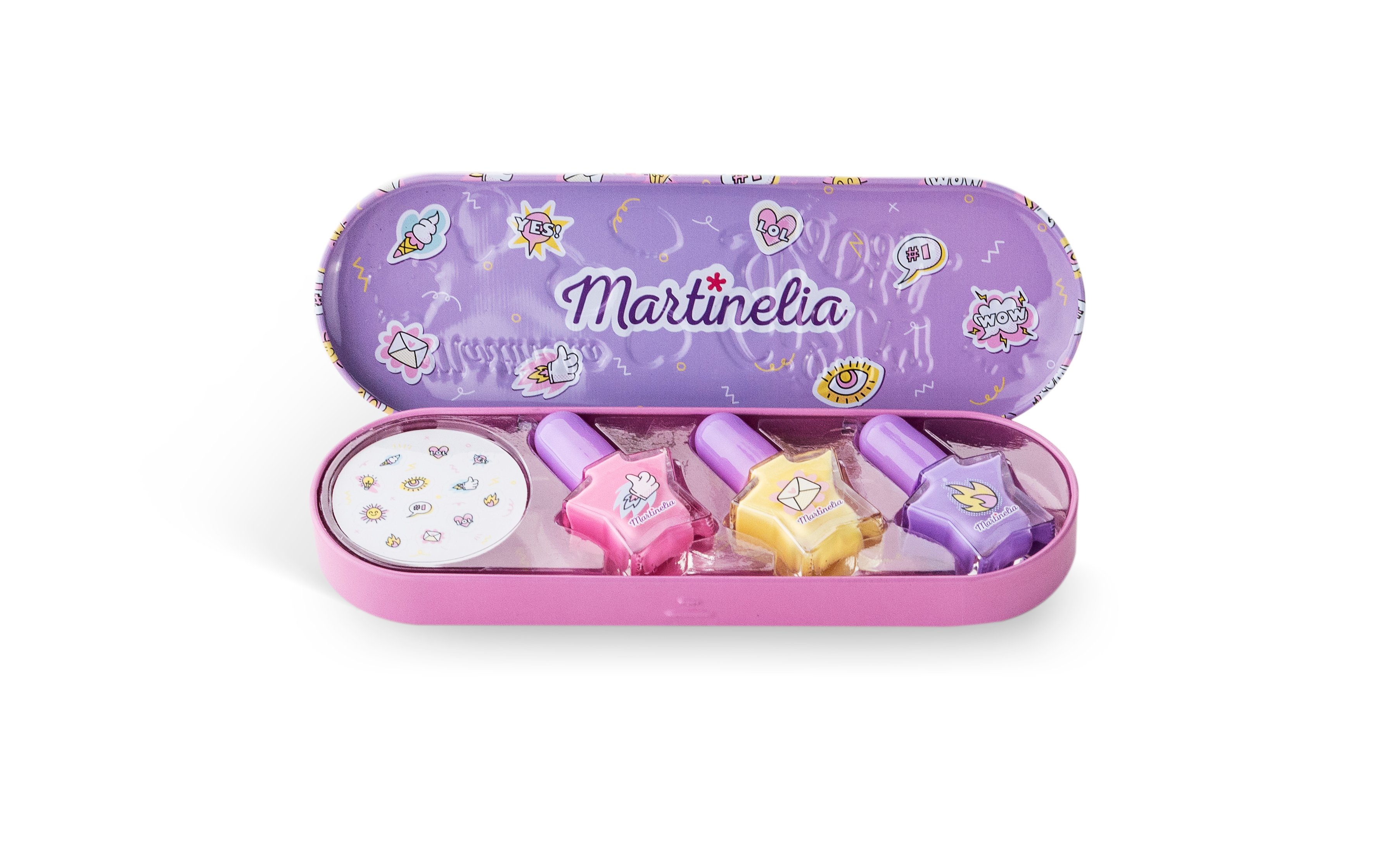 Martinelia - Super Girl - Nail Polish&Stickers Tin Box (AQ-12231) - Leker