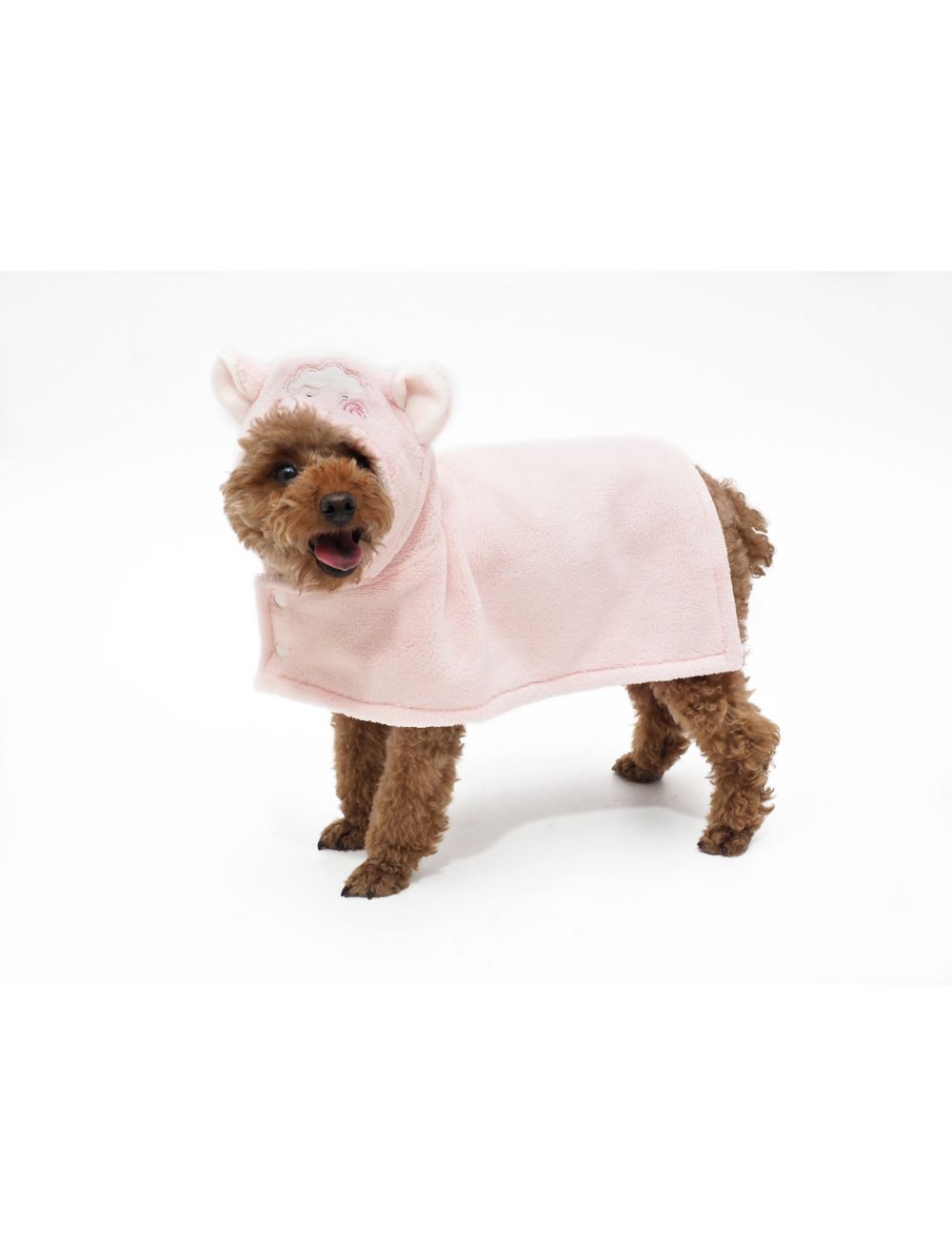 Peppy Buddies - Bathrobe Sheep M, Pink , Size 40 cm - (697271866748) - Kjæledyr og utstyr