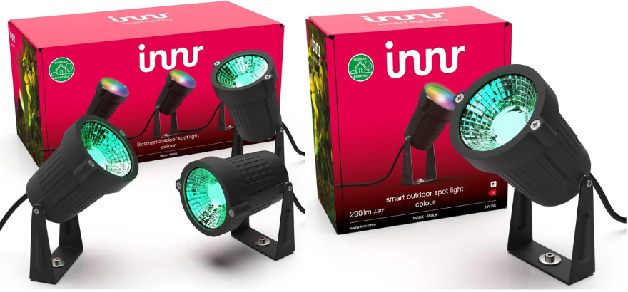 Innr - Outdoor Smart Spot Colour 3-Pack + 2 x Smart Spot Colour Extension Pack - Bundle - Elektronikk