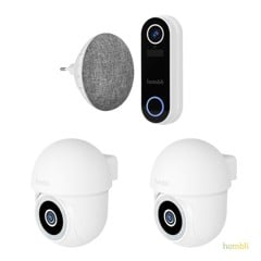 Hombli - Hombli Smart Doorbell Pack + Hombli Smart Pan & Tilt Cam - White BUNDLE