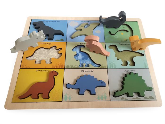 MAGNI- Dino puzzle in wood 100% - 3275 - Leker