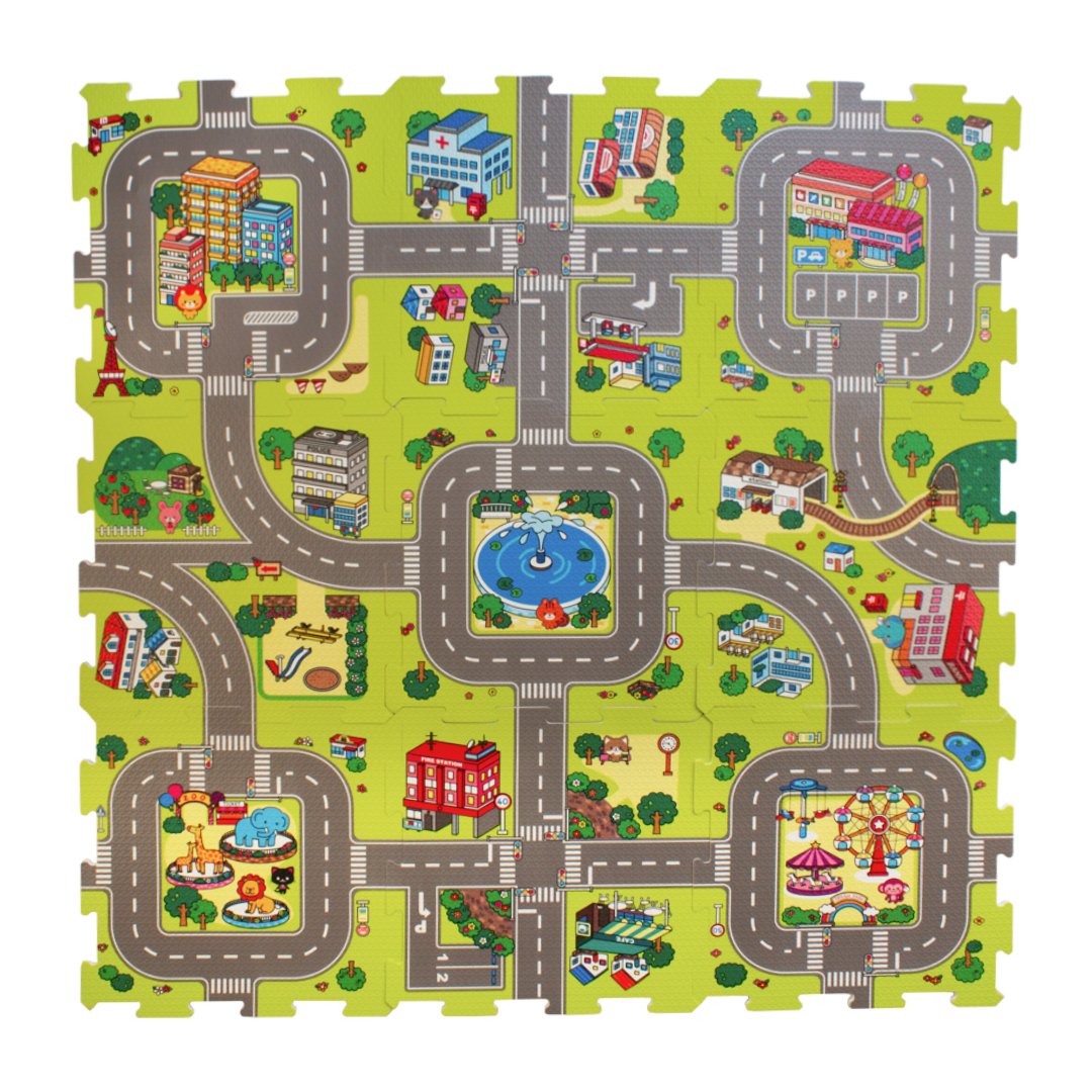 Magni - Floor Puzzle in foam w. road - 3602