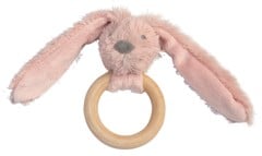 Happy Horse - Rabbit Richie Wooden Teething Ring - 12 cm - Old Pink - 133191