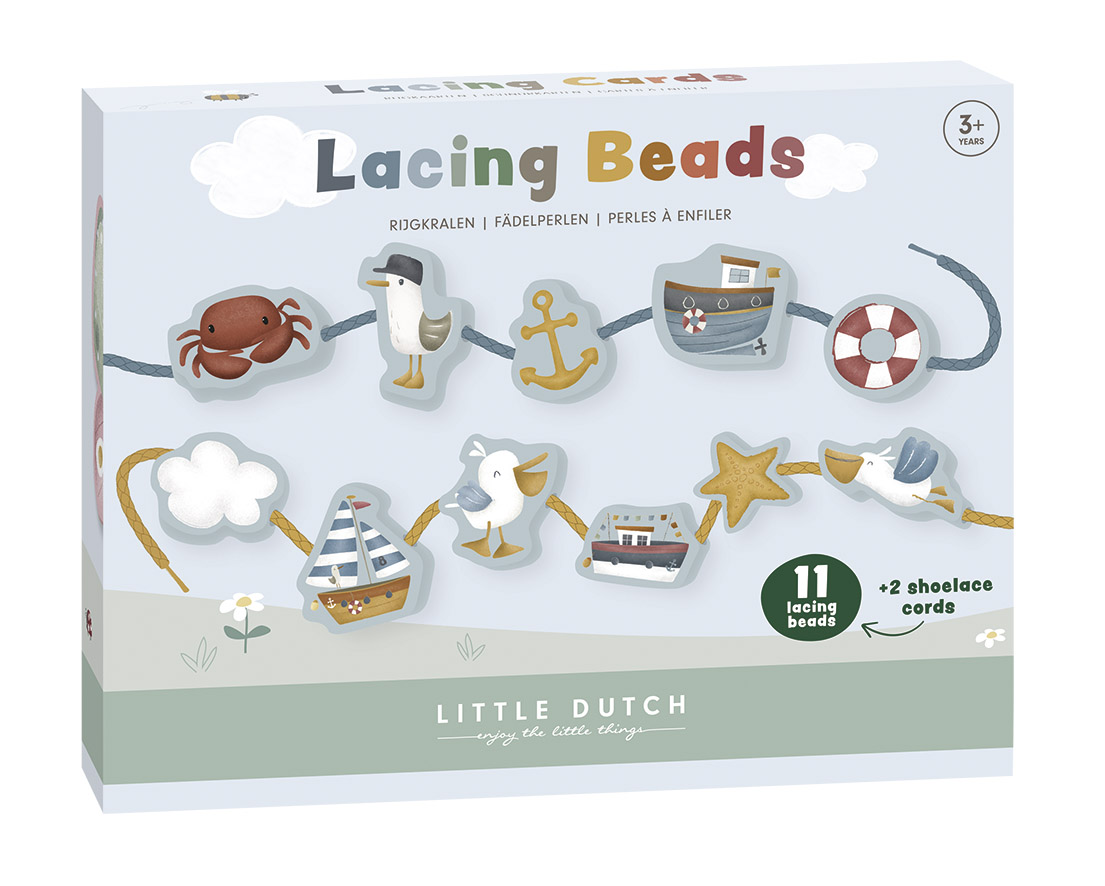 Little Dutch - Lacing Beads Sailors Bay - 120730 - Leker