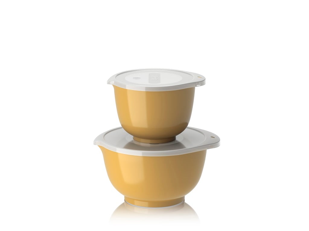 Rosti - NEW Margrethe bowls, Set of 2 + lids - Curry - Hjemme og kjøkken