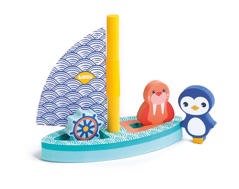 Ludi - Bathing boat with foam figures - (LU40082)