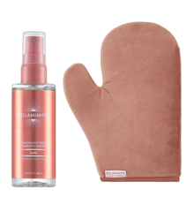 Bellamianta - Fragrance Free Tanning Water Dark 100 ml + Luksus Fløjls Selvbruner Handske