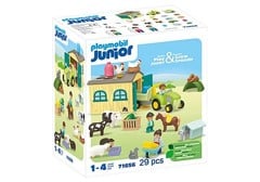 Playmobil - Junior: Farm Adventure with Tractor, Trailer, and Animal Friends (71656)