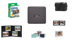 Fuji - Instax Link Wide MOCHA GRÅ - BUNDLE med alt tilbehør