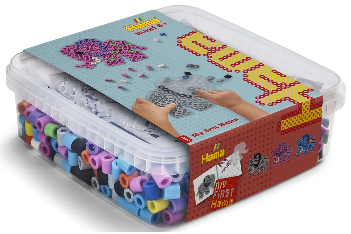 HAMA - Maxi beads and pin plate in bucket - Elephant (388753)