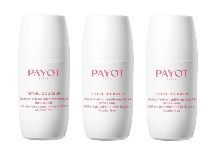 Payot - 3 x  Gentle Ritual Roll-On Anti-Perspirant Deo 24h Non Alcoholic 75 ml