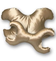Save My Face - Set large and small pillow with 100% silk cover Bronze