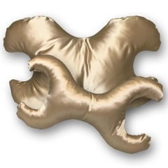 Save My Face - Set large and small pillow with 100% silk cover Bronze