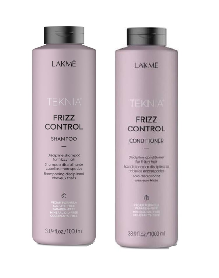 Lakmé - Teknia Frizz Control Shampoo 1000 ml + Lakmé - Teknia Frizz Control Conditioner 1000 ml - Skjønnhet