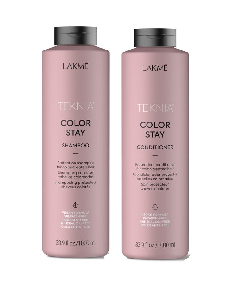 Lakmé - Teknia Colour Stay Shampoo 1000 ml + Lakmé - Teknia Colour Stay Conditioner 1000 ml - Skjønnhet