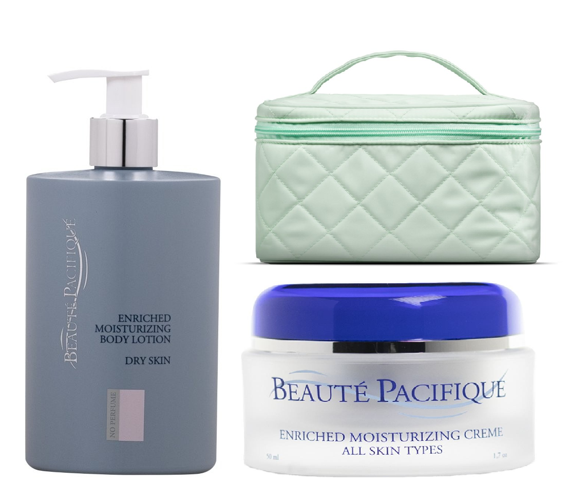Beauté Pacifique - Enriched Moisturizing Creme 50 ml + Body Lotion for Dry Skin + Gillian Jones - Beauty Box Green - Skjønnhet