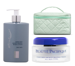 Beauté Pacifique - Enriched Moisturizing Creme 50 ml + Body Lotion for Dry Skin + Gillian Jones - Beauty Box Green