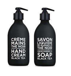 COMPAGNIE DE PROVENCE - Hand Cream Black Tea 300 ml + COMPAGNIE DE PROVENCE - Liquid Marseille Soap Black Tea 300 ml