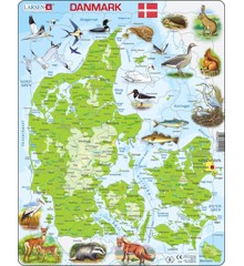 Larsen Puzzle - Denmark with Animals (66 pcs) (K78)
