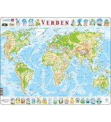 Larsen Puzzle - World map (80 pcs) (K4)