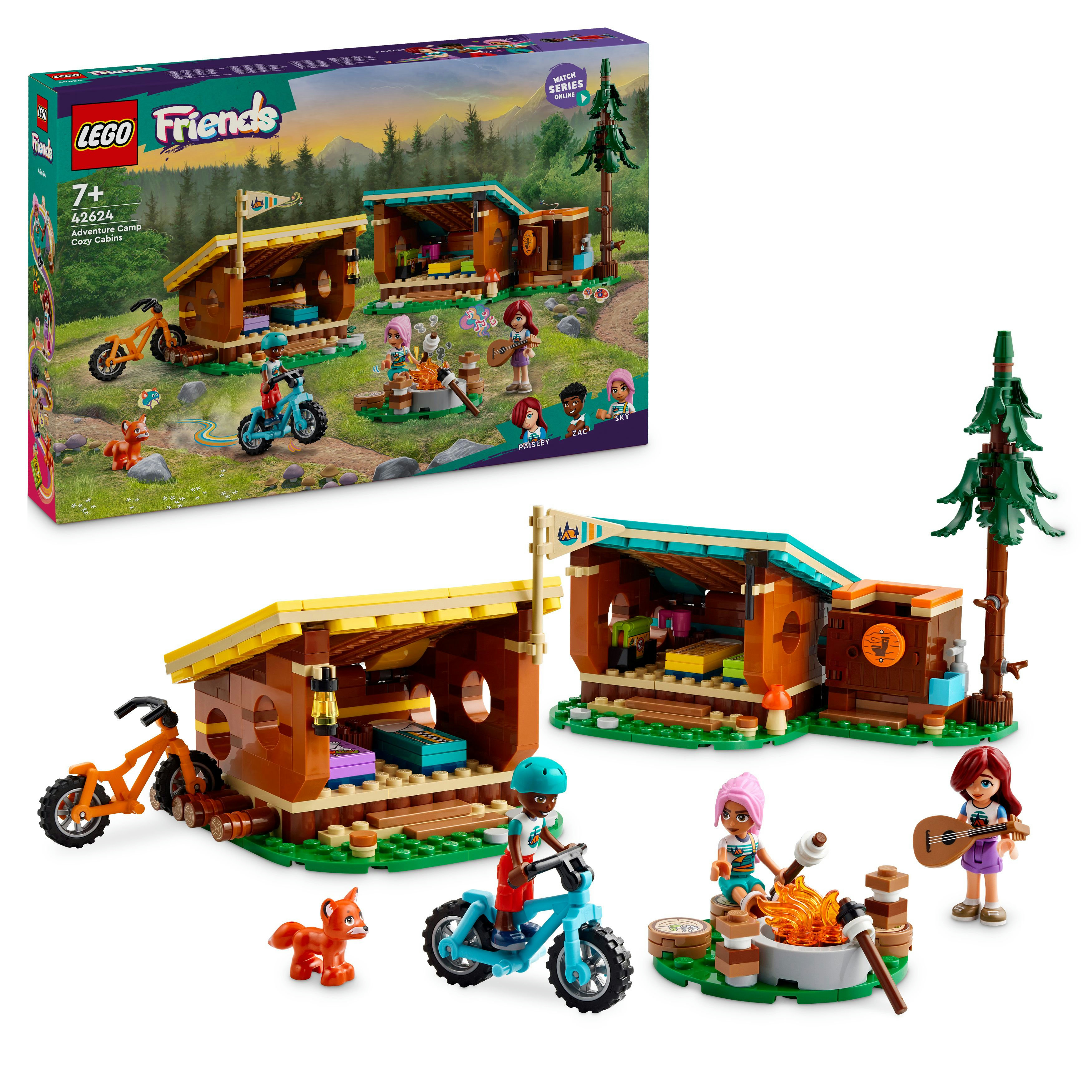 LEGO Friends 42624 Koselige hytter på ferieleir