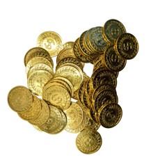 POCKET MONEY - Guldmønter 100 stk.