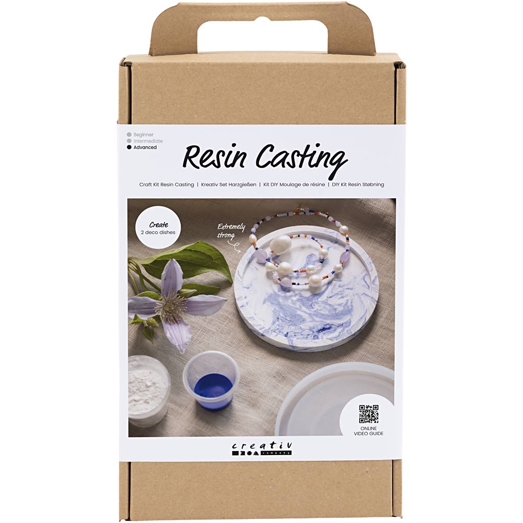 Craft Kit - Resin Casting - Round Tray with Marbling (977687) - Leker